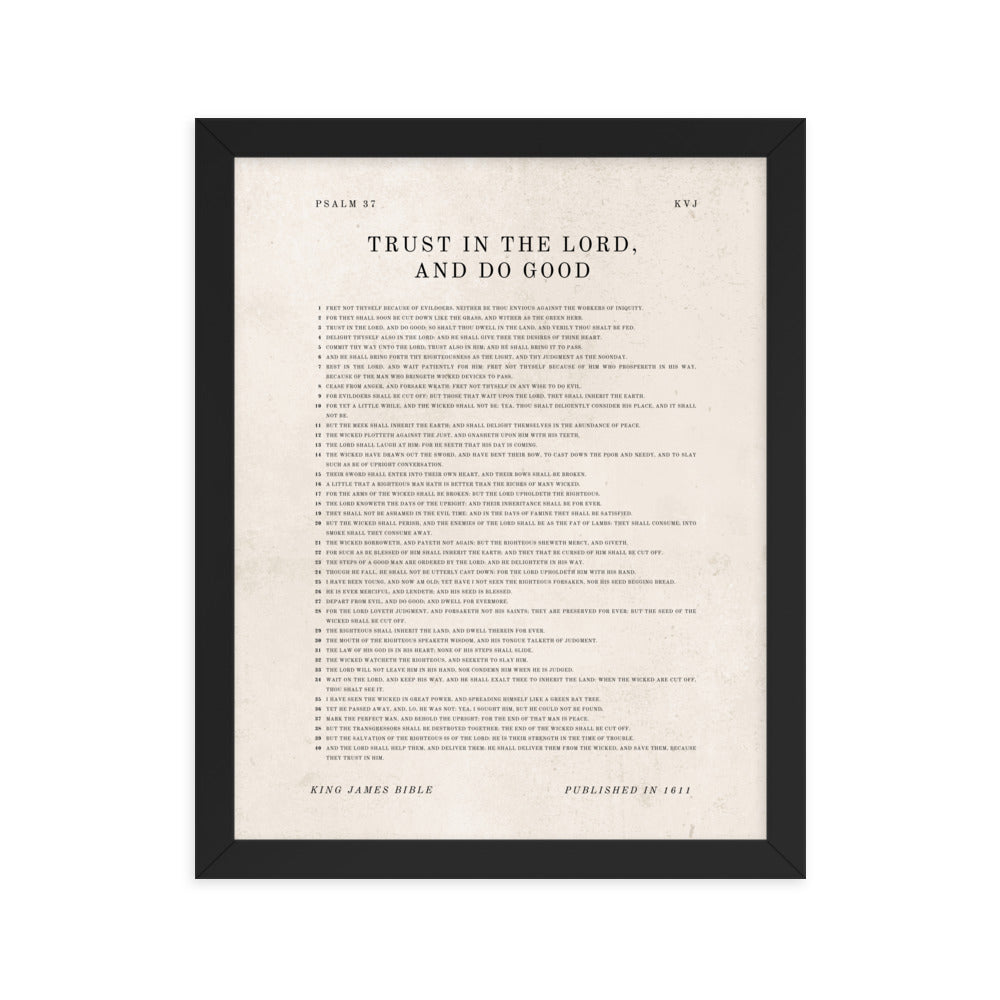 Psalm 37 Entire Chapter On Beige  