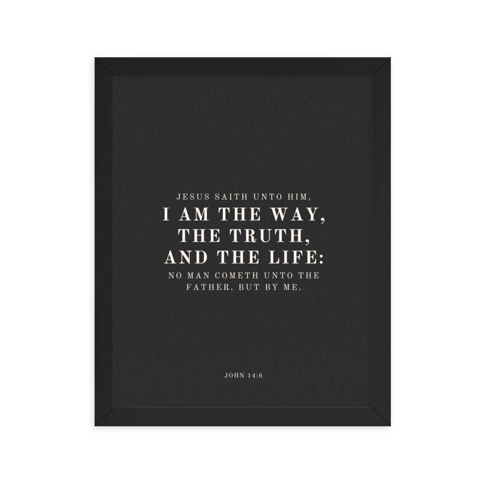 John 14:6 Black 11x14