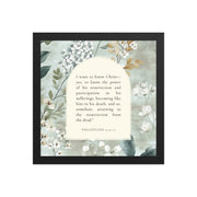Philippians 3:10-11 –  Vintage Flower Arche  