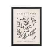 John 15:5 Vintage Floral On Beige Background  
