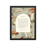 Genesis 1:29 Botanical Mushrooms Background  