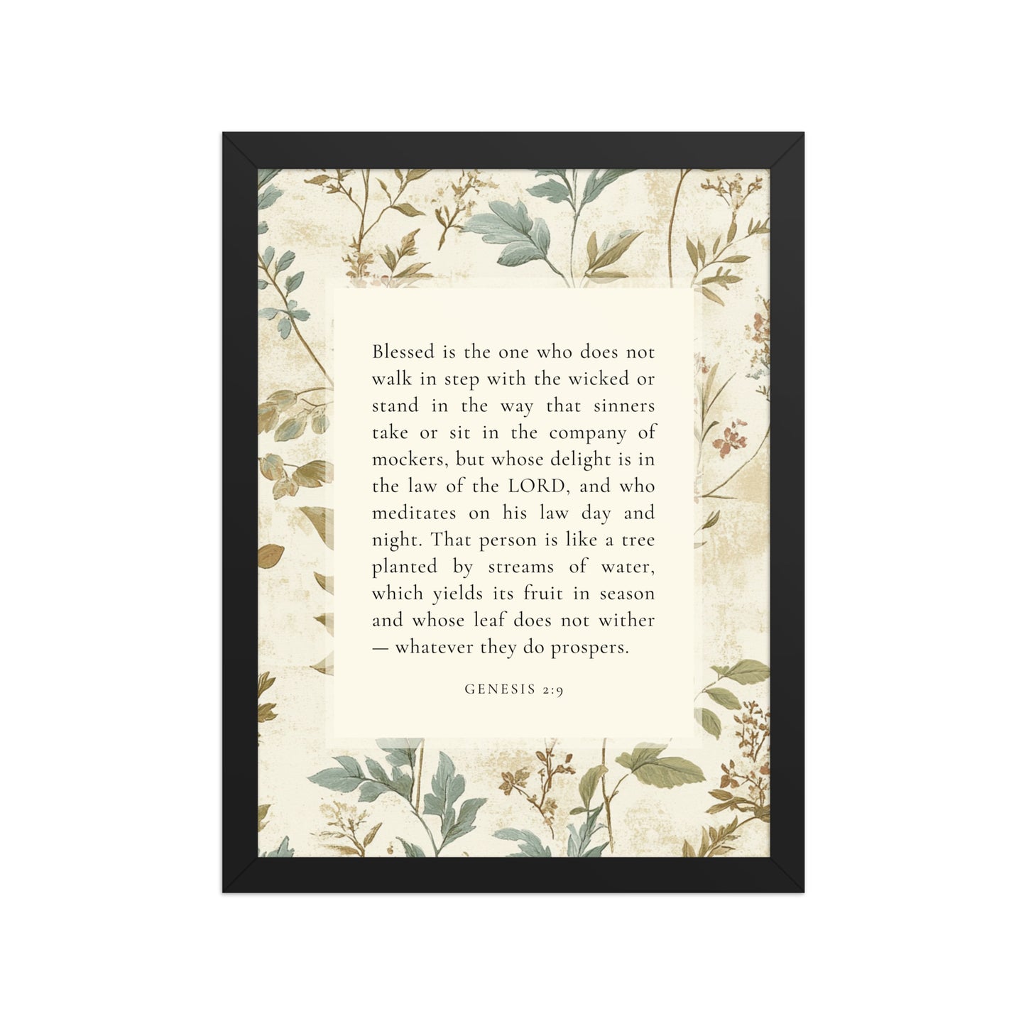 Genesis 2:9 - Botanic Floral Background  