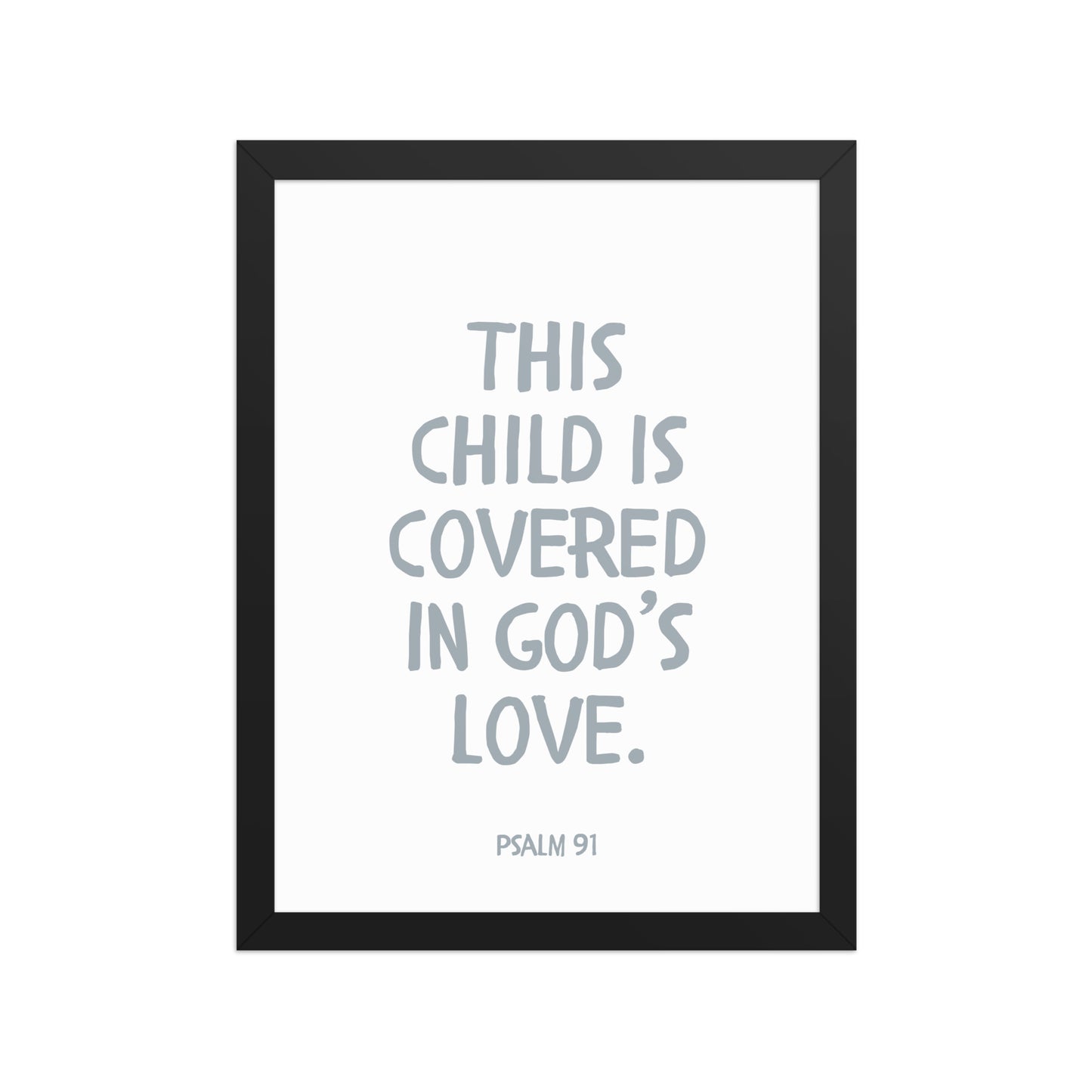 Psalm 91 Verse - A Soft Nursery Wall Art Print