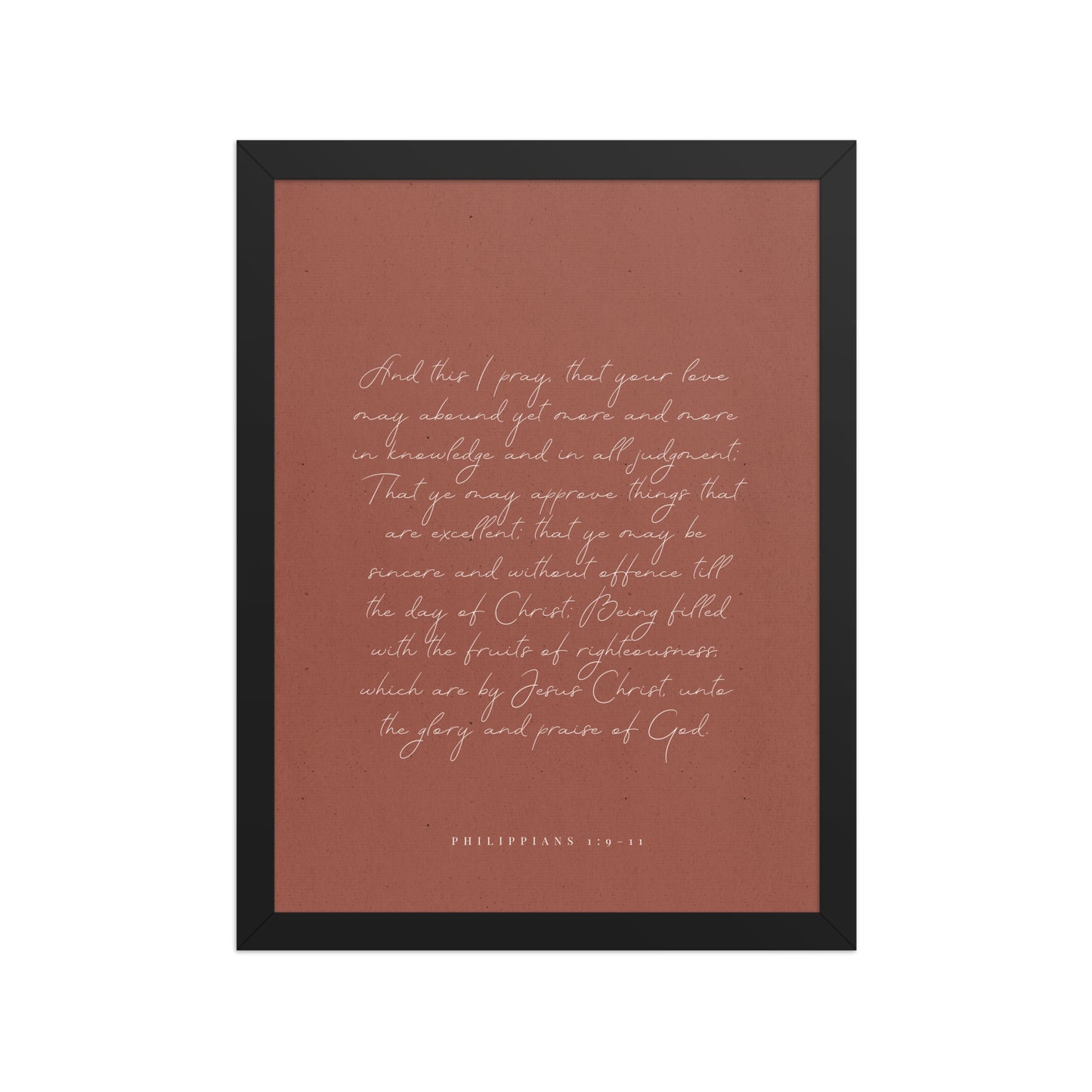 “Abound in Love” – Philippians 1:9–11 KJV Scripture Wall Art