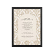 The Ten Commandments: Arch Design Print with Roman Numerals or List    Unframed Matte Paper / 8″×10″ / List-Unframed Matte Paper / 8″×10″ / Roman Numerals-Unframed Matte Paper / 11″×14″ / List-Unframed Matte Paper / 11″×14″ / Roman Numerals-Unframed Matte Paper / 12″×16″ / List 