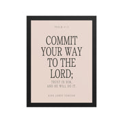 Commit Your Way: Psalm 37:5 Premium Matte Bible Verse Art