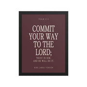 Commit Your Way: Psalm 37:5 Premium Matte Bible Verse Art