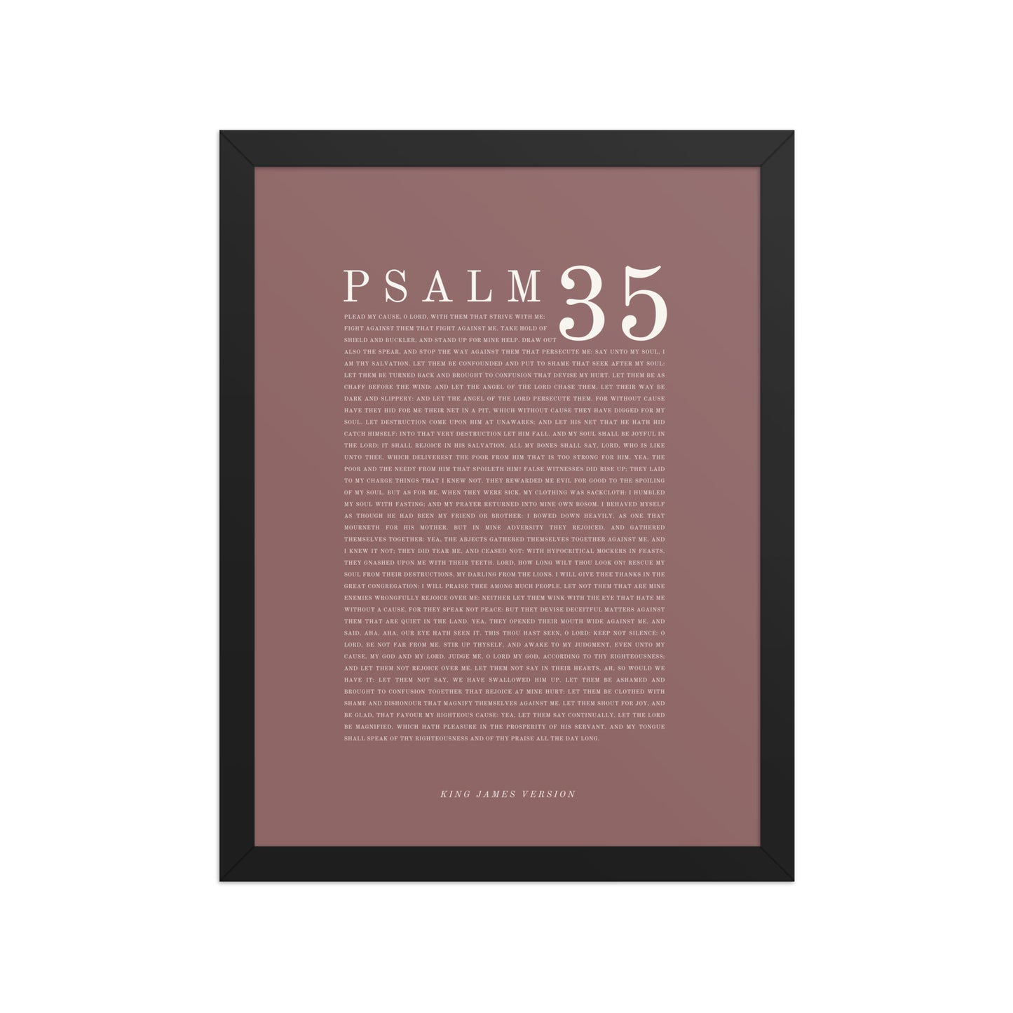 Psalm 35 Full Chapter Wall Art | Complete Scripture Print