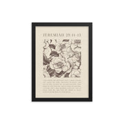 Jeremiah 29:11 - Floral On Beige  