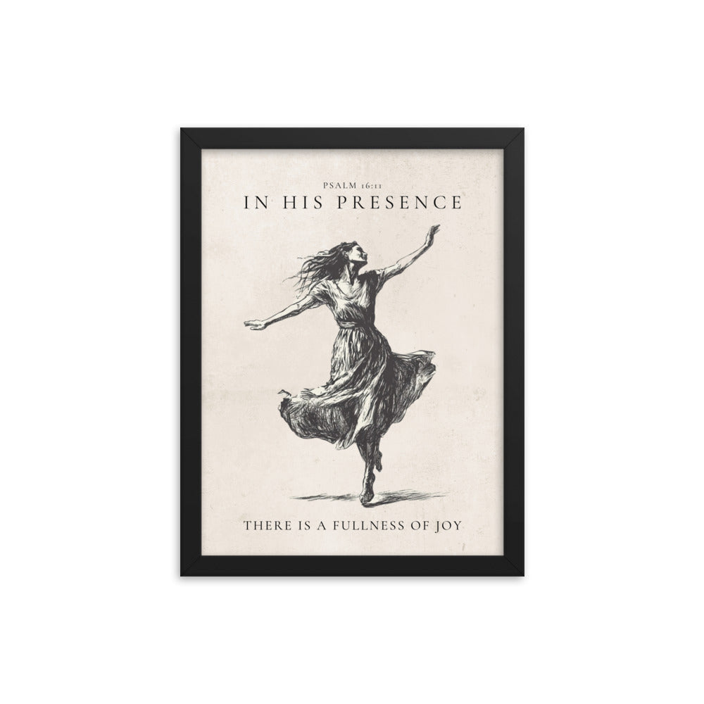 Psalm 16:11 Dancer Art On Beige Background  