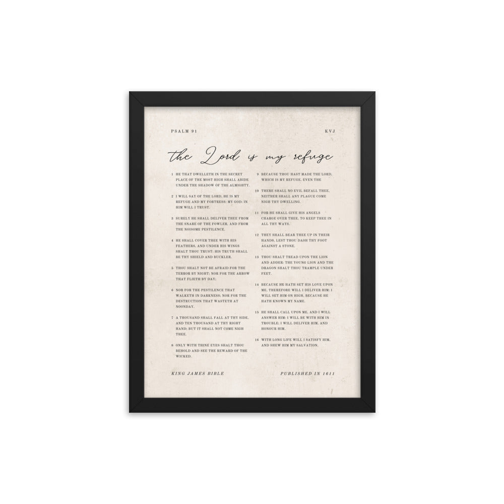 Psalm 91 KJV Entire Chapter On Beige  