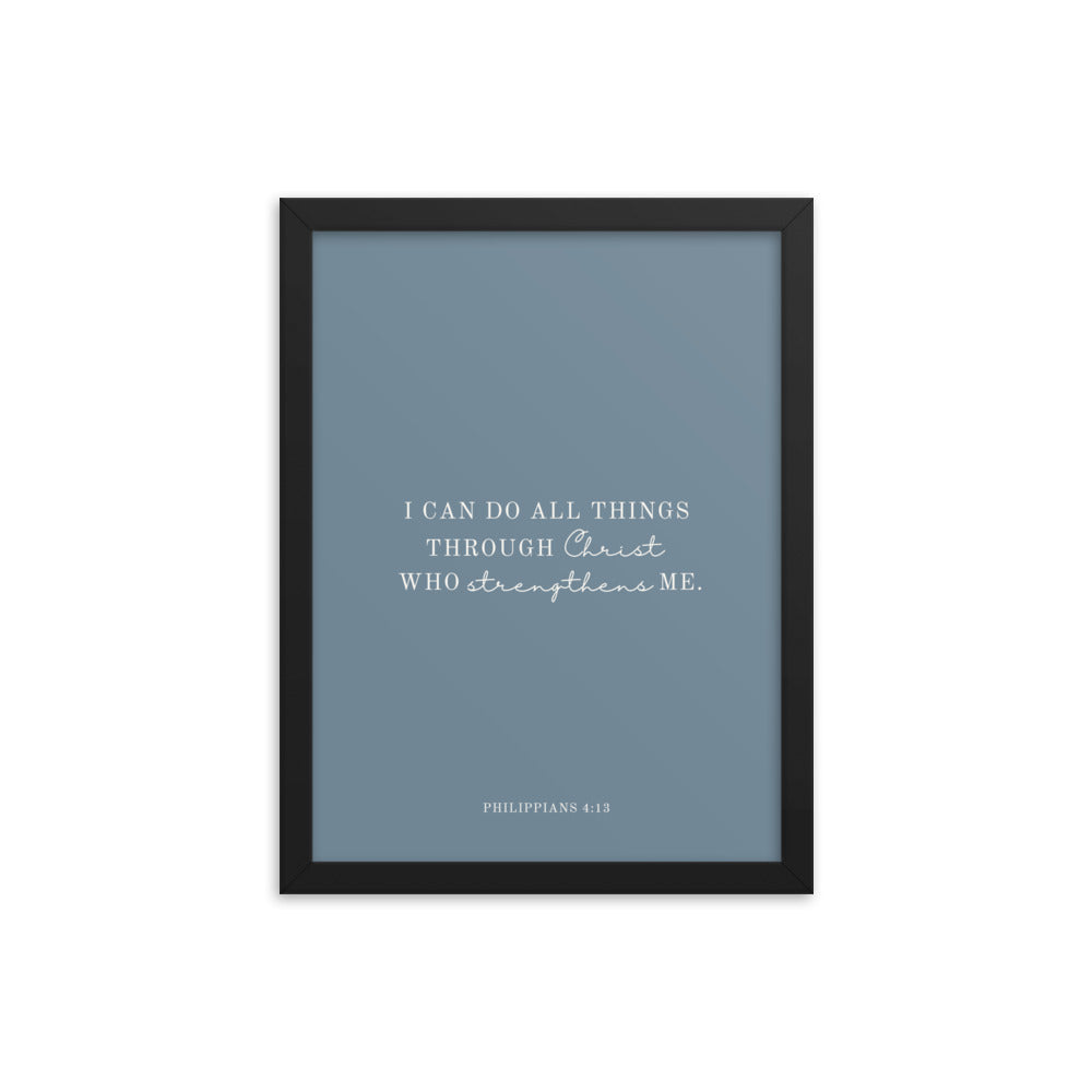 Philippians 4:13 Print - Light Blue Background  