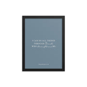 Philippians 4:13 Print - Light Blue Background  