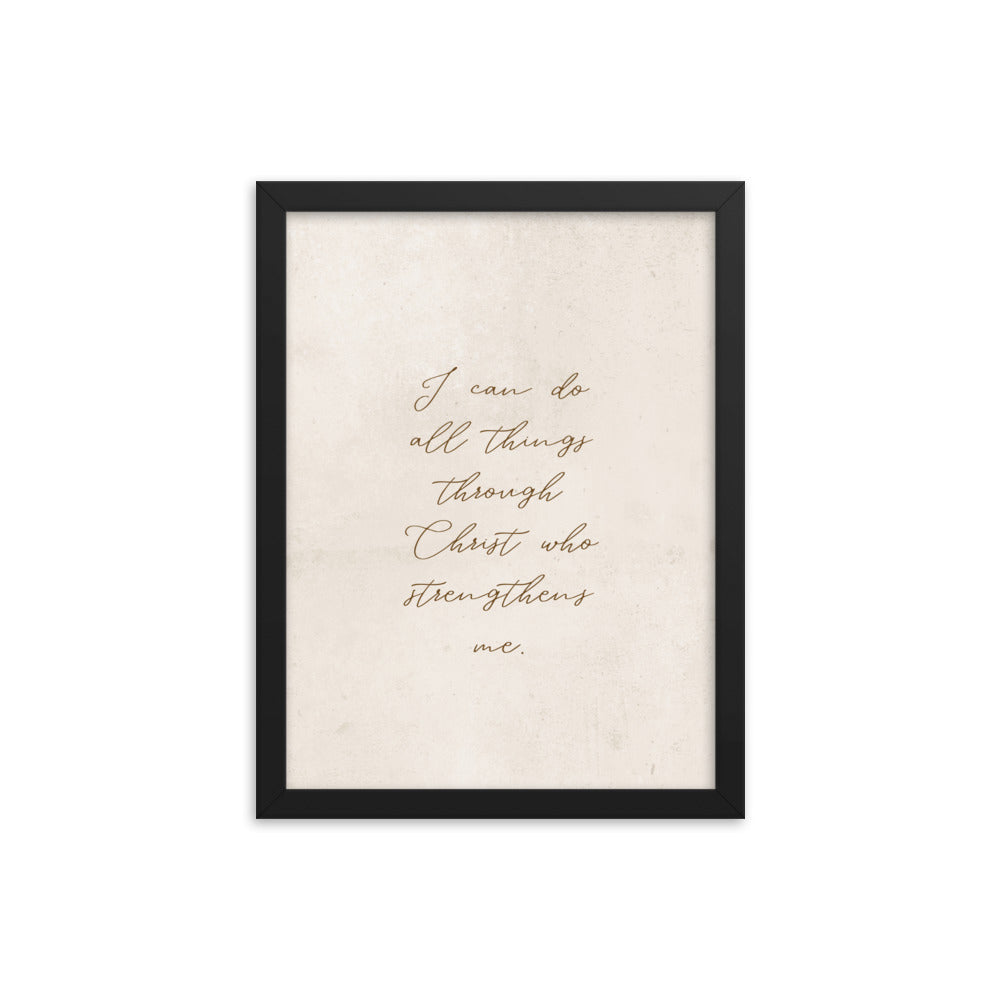 Philippians 4:13 On Beige Background  