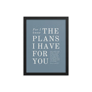 Jeremiah 29:11 Warm Blues Slate Gray Blue 12x16