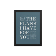 Jeremiah 29:11 Warm Blues Cadet Blue 24x36