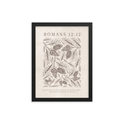 Romans 12:12 Floral On Beige  