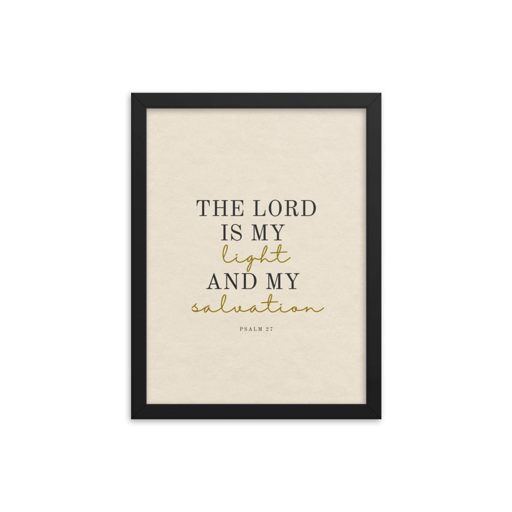 Psalm 27 Quote On light Background 12x16