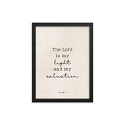 Psalm 27 Quote In Print And Script Lettering On Beige  