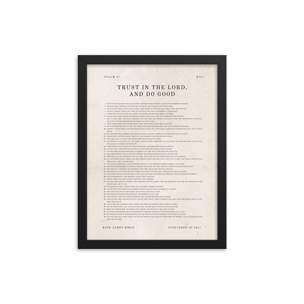 Psalm 37 Entire Chapter On Beige  