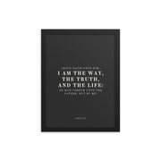 John 14:6 Black 12x16