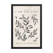 John 15:5 Vintage Floral On Beige Background  