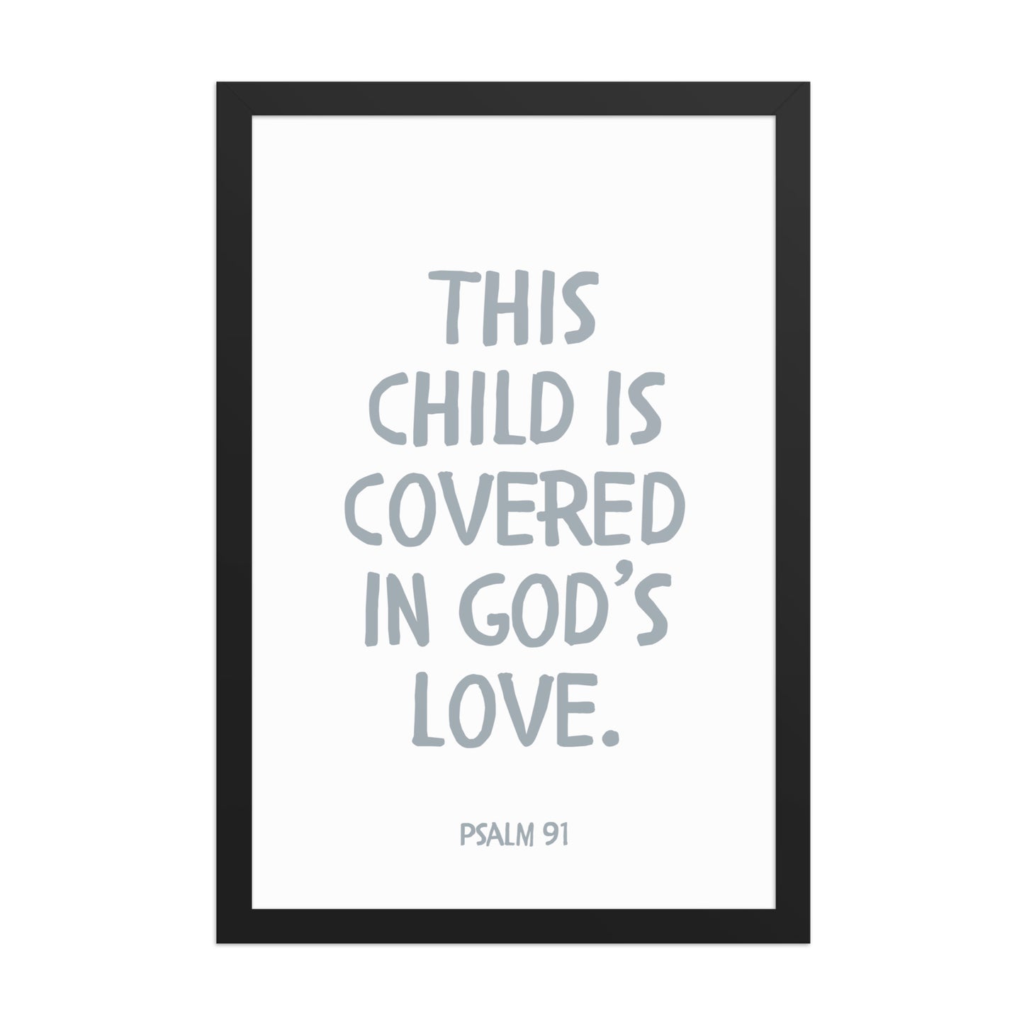 Psalm 91 Verse - A Soft Nursery Wall Art Print