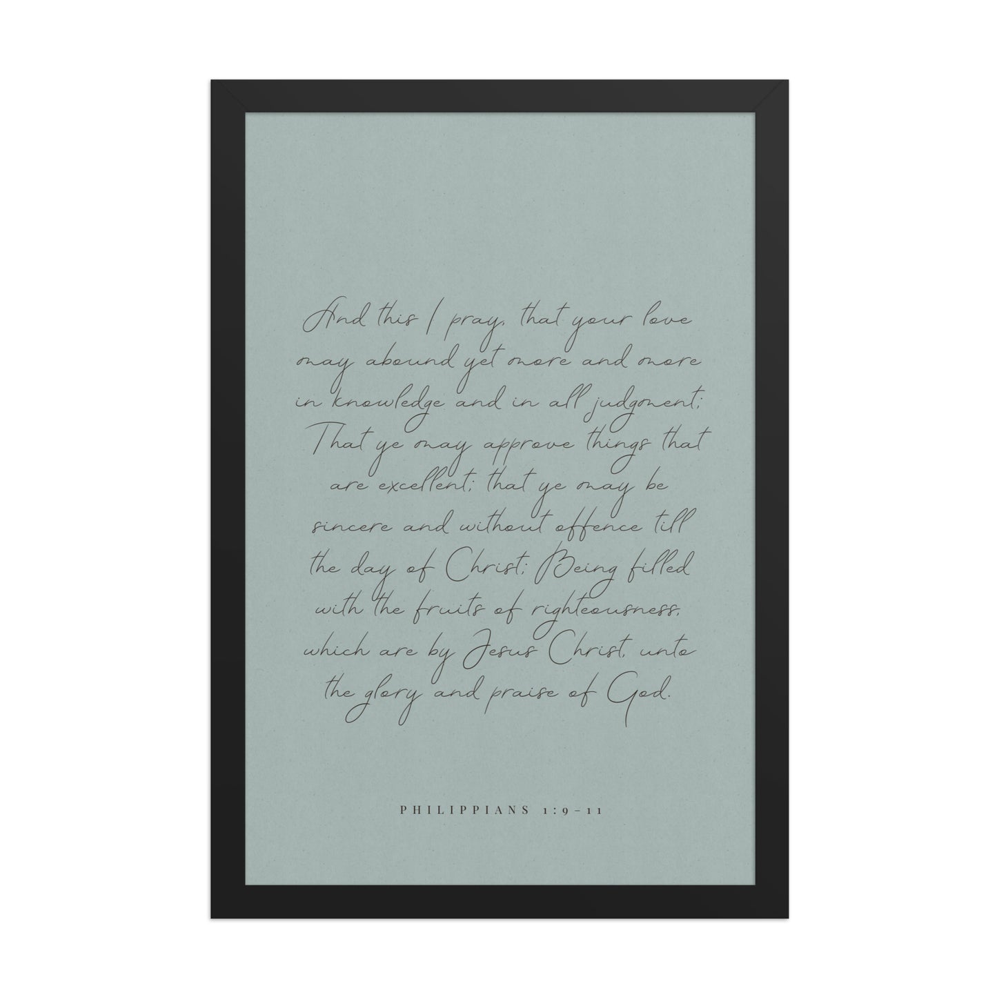 “Abound in Love” – Philippians 1:9–11 KJV Scripture Wall Art