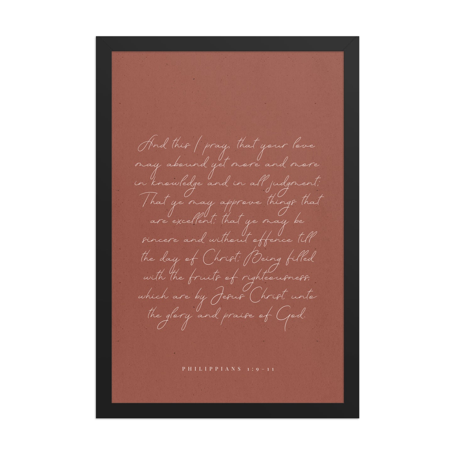 “Abound in Love” – Philippians 1:9–11 KJV Scripture Wall Art