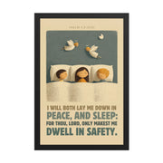 Psalm 4:8 Nursery Wall Art    Unframed Matte Paper / 8″×10″-Unframed Matte Paper / 11″×14″-Unframed Matte Paper / 12″×16″-Unframed Matte Paper / 12″×18″-Unframed Matte Paper / 16″×20″ 