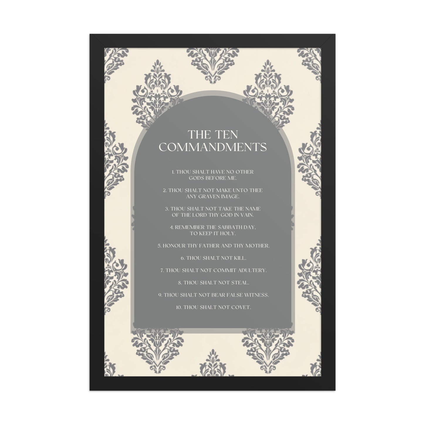 The Ten Commandments Wall Art, Arch Design    Unframed Matte Paper / 8″×10″-Unframed Matte Paper / 11″×14″-Unframed Matte Paper / 12″×16″-Unframed Matte Paper / 12″×18″-Unframed Matte Paper / 16″×20″ 