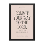 Commit Your Way: Psalm 37:5 Premium Matte Bible Verse Art
