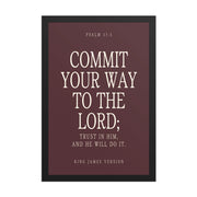 Commit Your Way: Psalm 37:5 Premium Matte Bible Verse Art