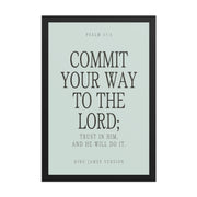 Commit Your Way: Psalm 37:5 Premium Matte Bible Verse Art