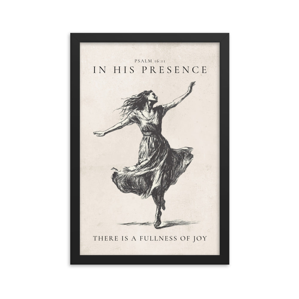 Psalm 16:11 Dancer Art On Beige Background  