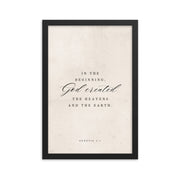 Genesis 1:1 White 12x18