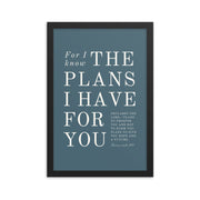 Jeremiah 29:11 Warm Blues Cadet Blue Blue 12x18