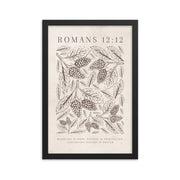Romans 12:12 Floral On Beige  