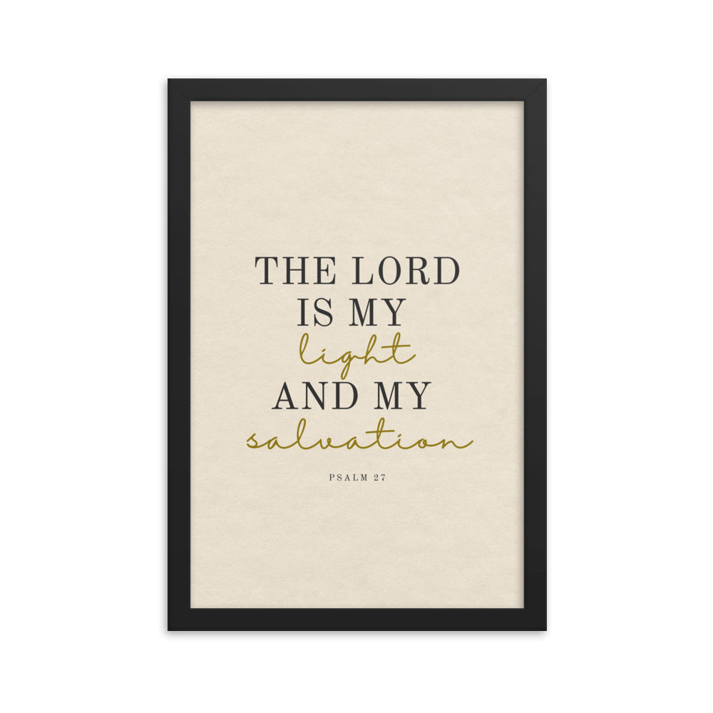 Psalm 27 Quote On light Background 12x18