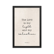 Psalm 27 Quote In Print And Script Lettering On Beige  