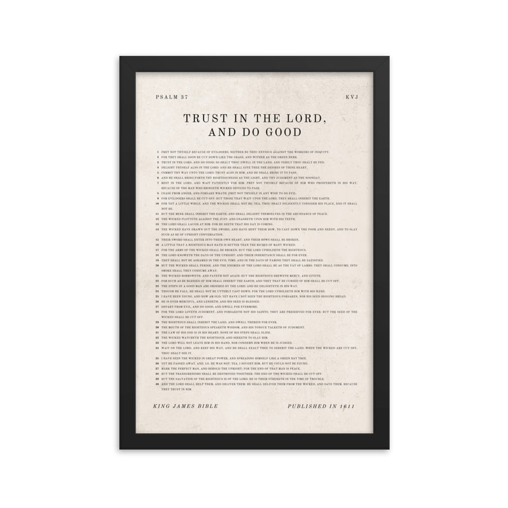 Psalm 37 Entire Chapter On Beige  