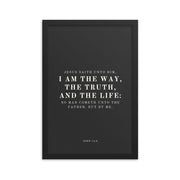 John 14:6 Black 12x18