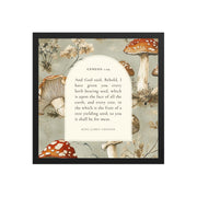 Genesis 1:29 Botanical Mushrooms Background  