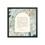 Philippians 3:10-11 –  Vintage Flower Arche  
