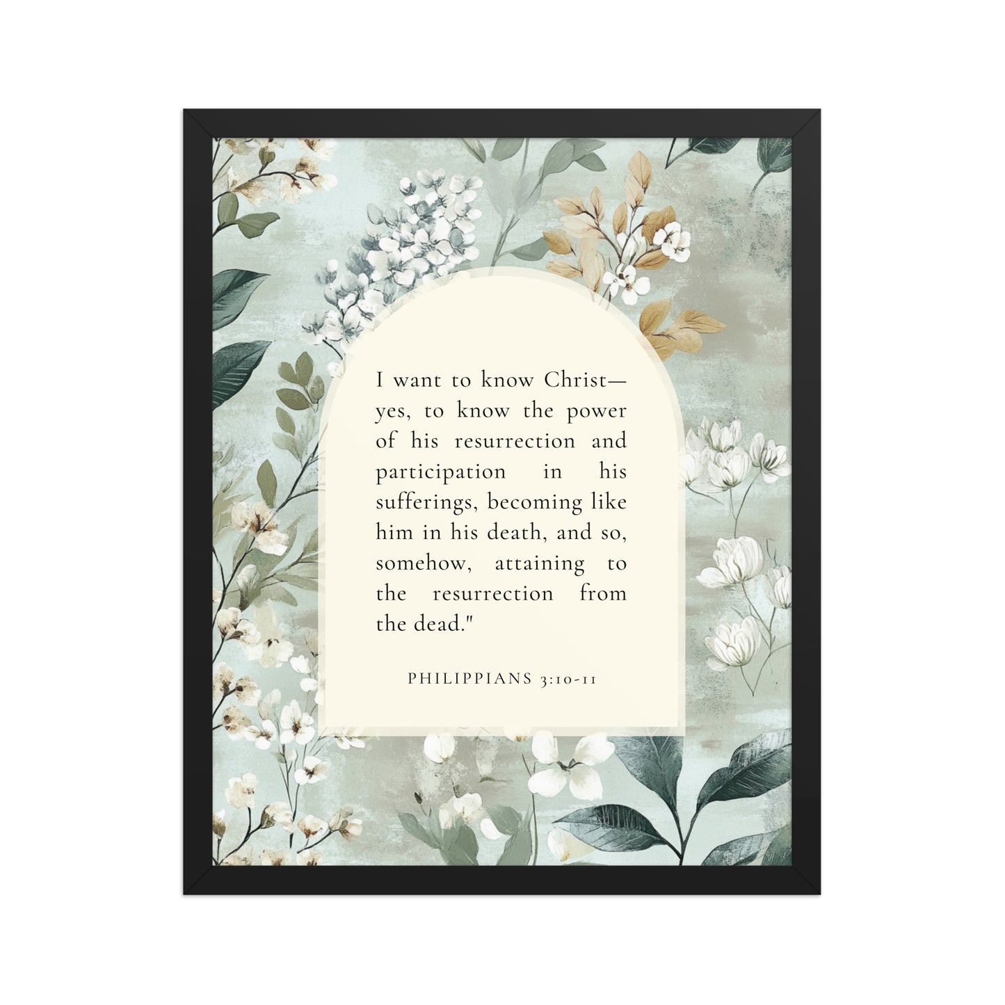 Philippians 3:10-11 –  Vintage Flower Arche  