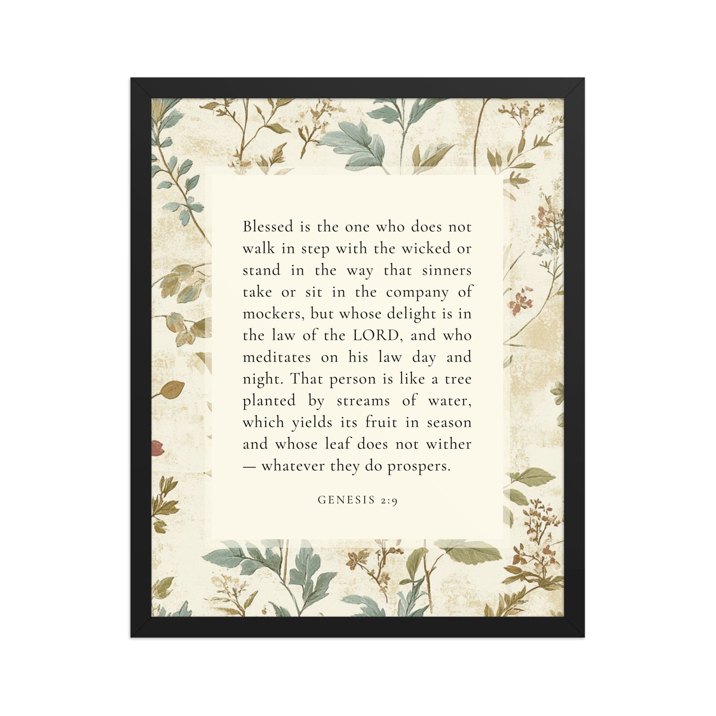 Genesis 2:9 - Botanic Floral Background  