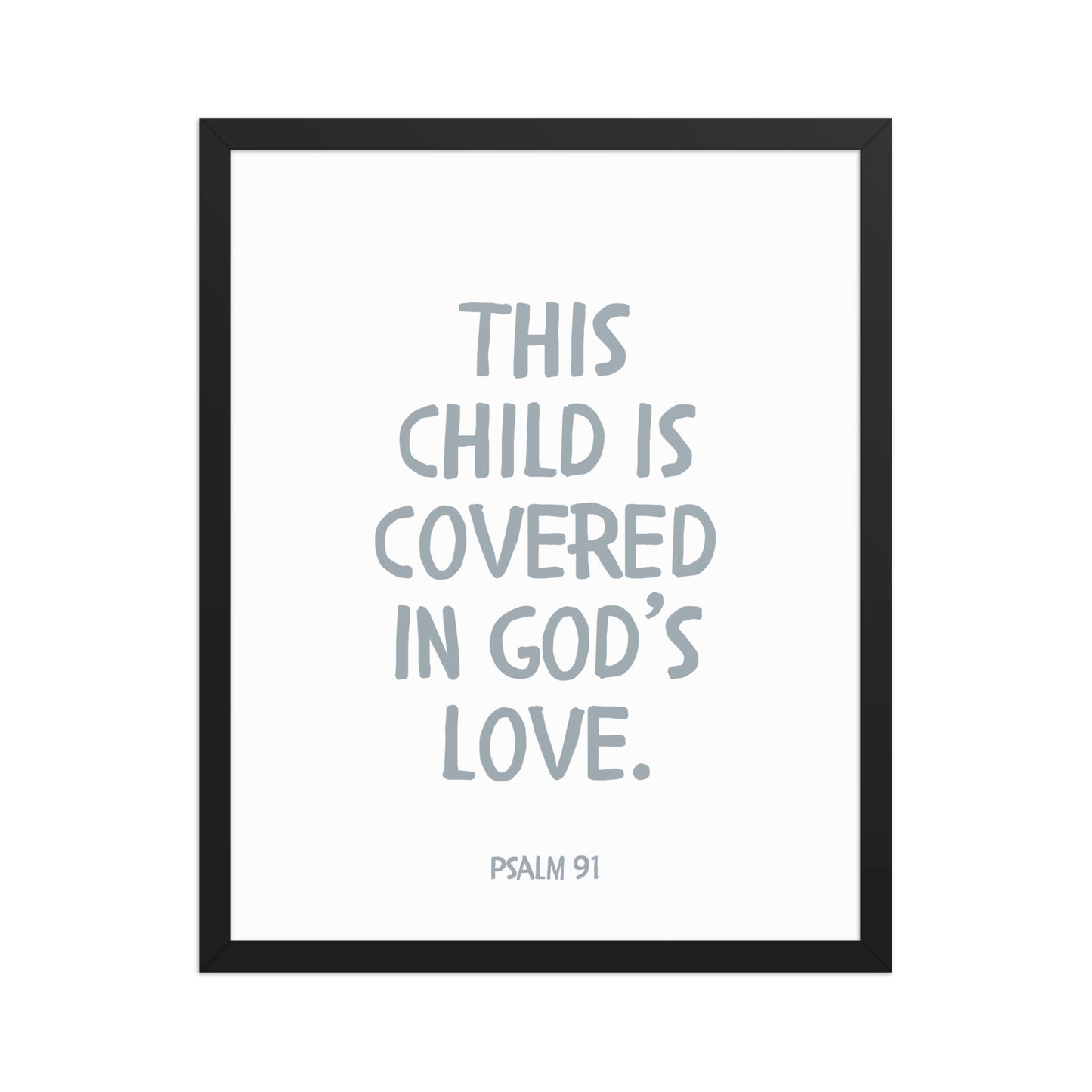 Psalm 91 Verse - A Soft Nursery Wall Art Print