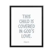 Psalm 91 Verse - A Soft Nursery Wall Art Print
