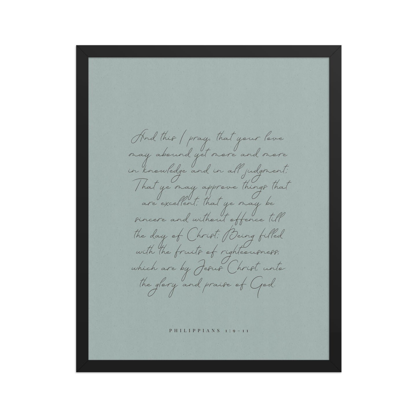 “Abound in Love” – Philippians 1:9–11 KJV Scripture Wall Art
