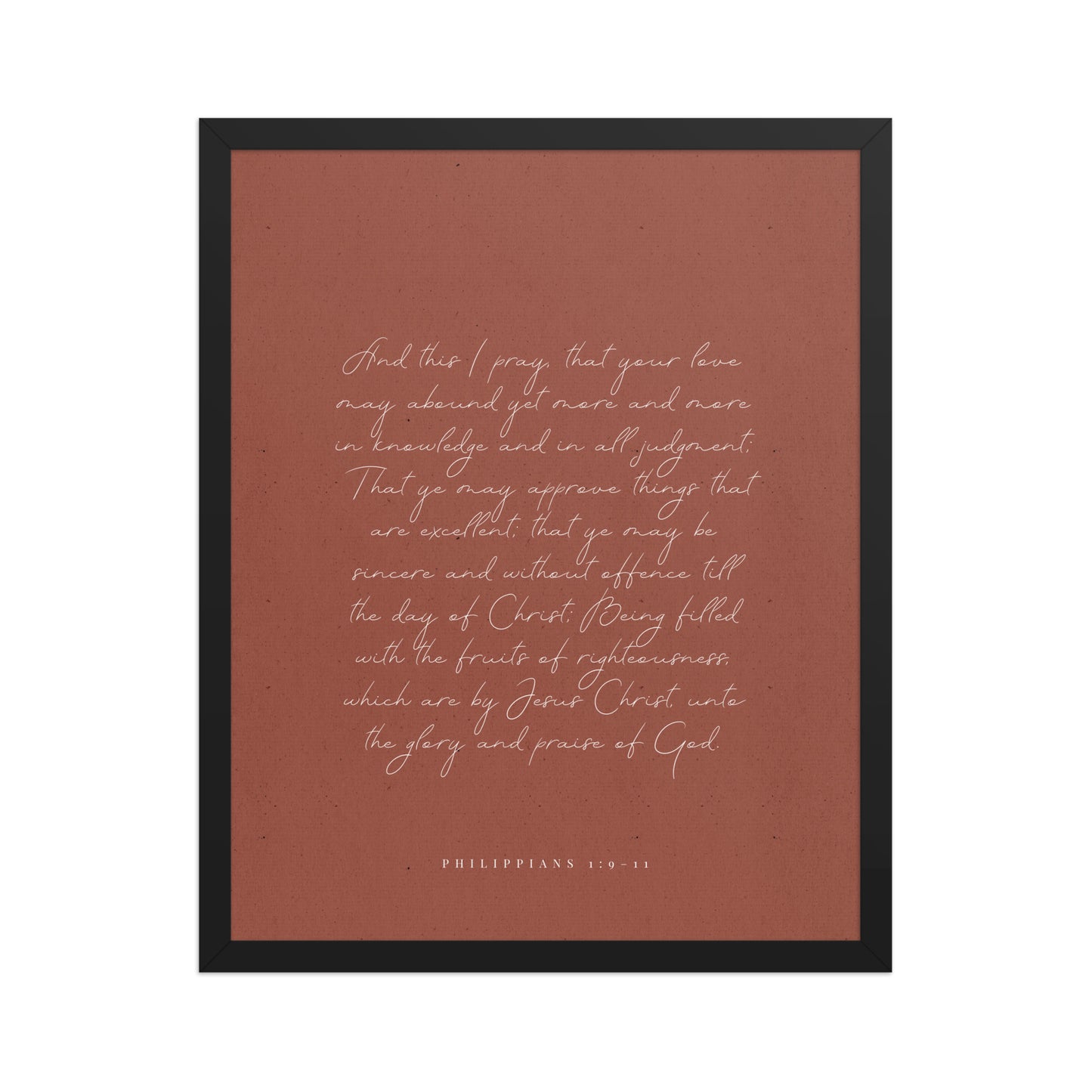 “Abound in Love” – Philippians 1:9–11 KJV Scripture Wall Art